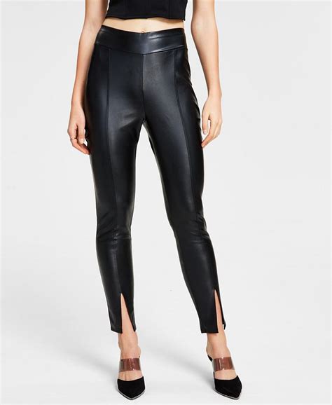 macy's faux leather pants|macy's women's leather pants.